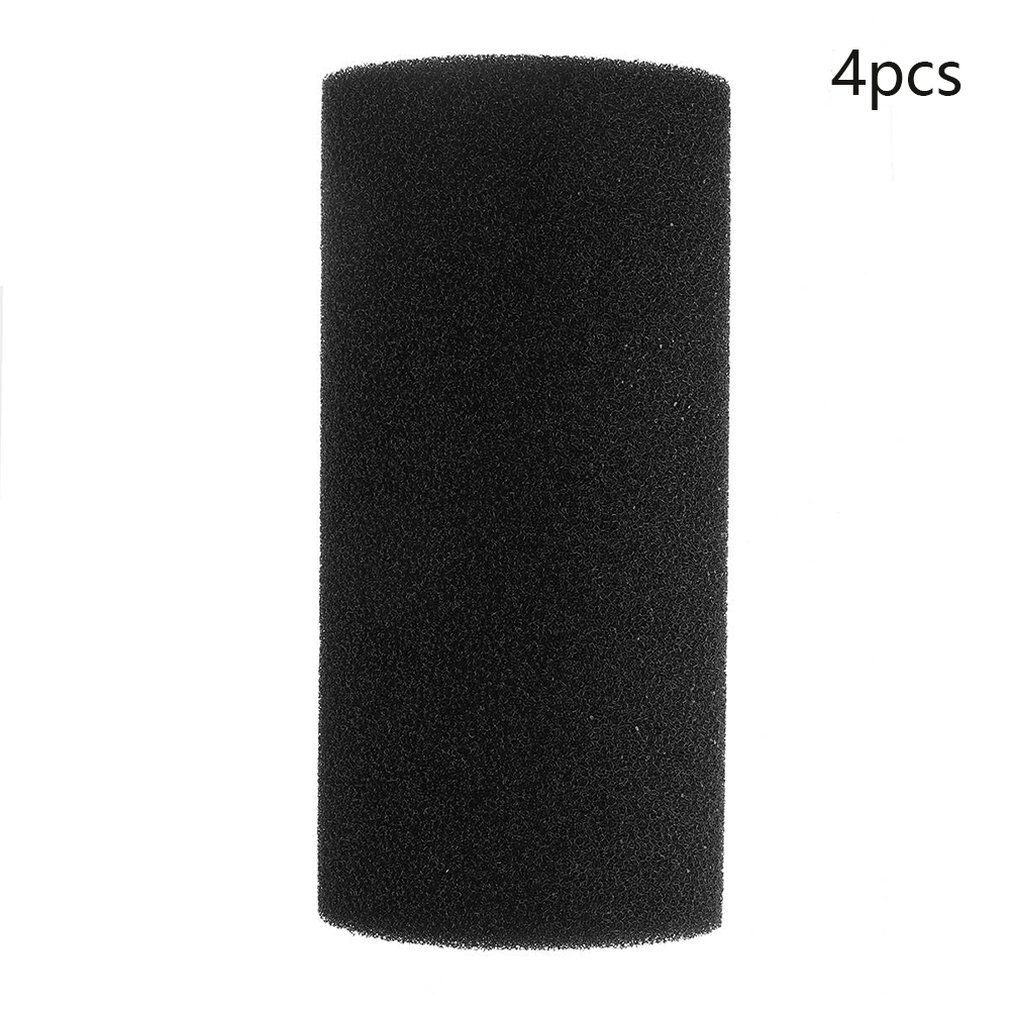 4pc zwembadfiltersponskolom handige sponsbuis concentrische cilinder praktische filterspons: Zwart