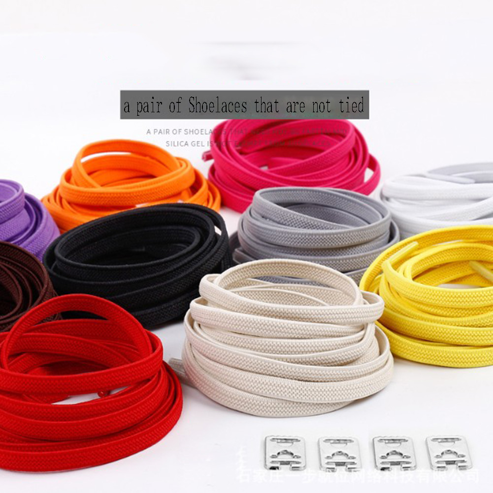 1 par 100cm uden binde elastiske snørebånd strækbare gummisnørebånd voksne børn hurtige og nemme sneakers elastiske snørebånd cordones