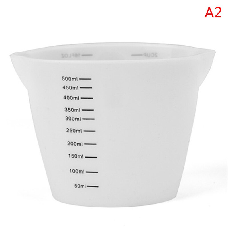 Herbruikbare Siliconen Maatbekers 500Ml &amp; 250Ml Hars Mengen Cups Epoxy Casting Mallen Acryl Verf Gieten Cups: A2