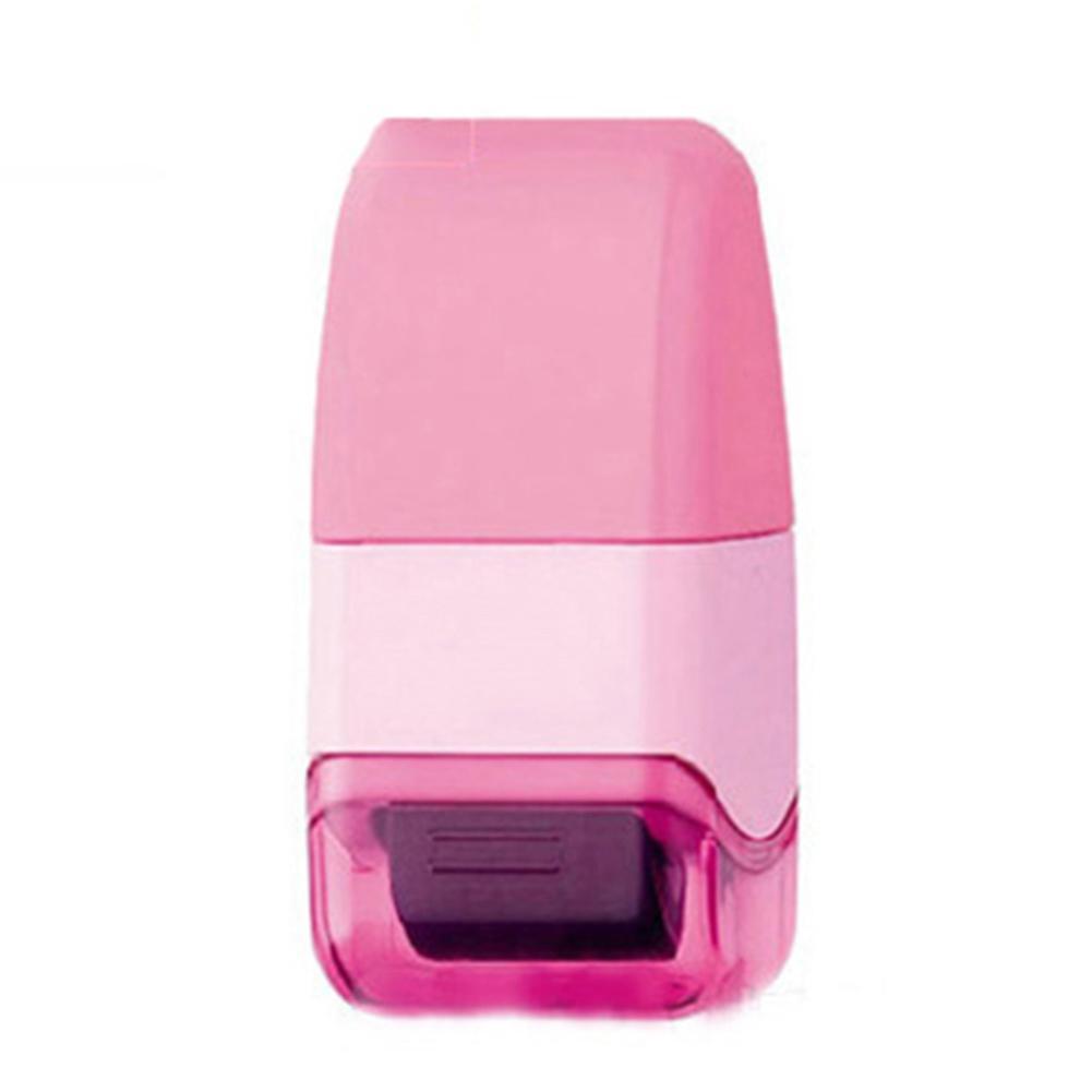 Roller Self Inking Stock Stamp Seal Theft Code Guard Your ID Confidentiality Confidential Seal: Pink