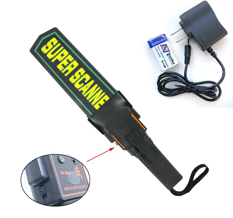 Détecteur de métaux + batterie rechargeable 9v + chargeur, Scanner de sécurité portable, Super outil de mesure électronique, recherche de corps: new version kit