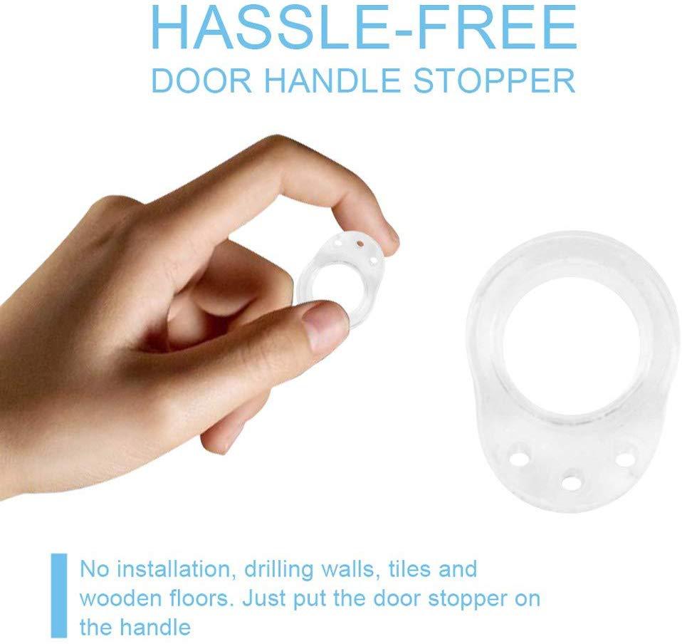 1Pcs Door Handle Bumpers Buffer Guard Stoppers Transparent Wall Protectors Silencer Crash Pad Door Stopper Kitchen Bedroom