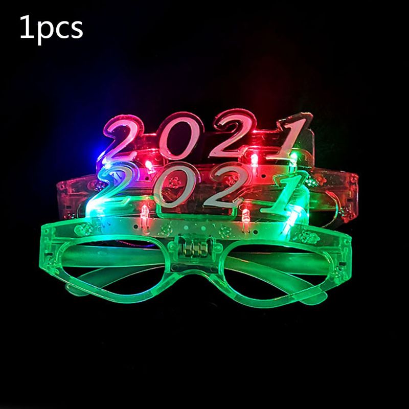 Montura de gafas LED para niños y adultos Con luz intermitente, números, tonos de obturador, gafas luminosas para vacaciones, Año , suministros para fiestas de neón: 3