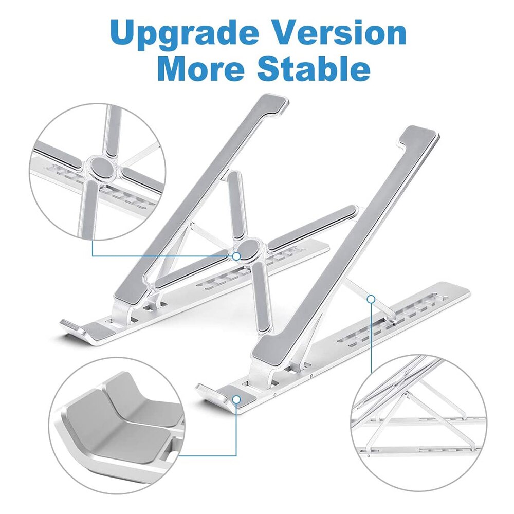 Ergonomisch verstellbarer laptophalter tragbarer faltbarer laptopständer 10.3-17.3 -zoll-notebook-computer macbook air pro aluminiumständer