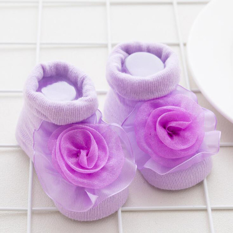 cute children's lace flower socks lace girls socks