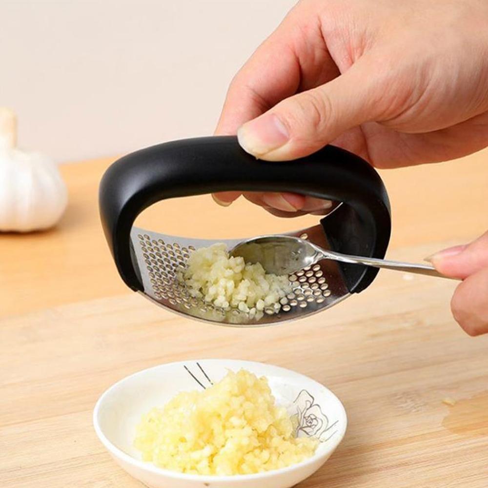 Multifunctional Manual Steel Garlic Presses Grinder Tool Chopper Peeler Cutter Slicer Gadget Cooking Kitchen I0D4