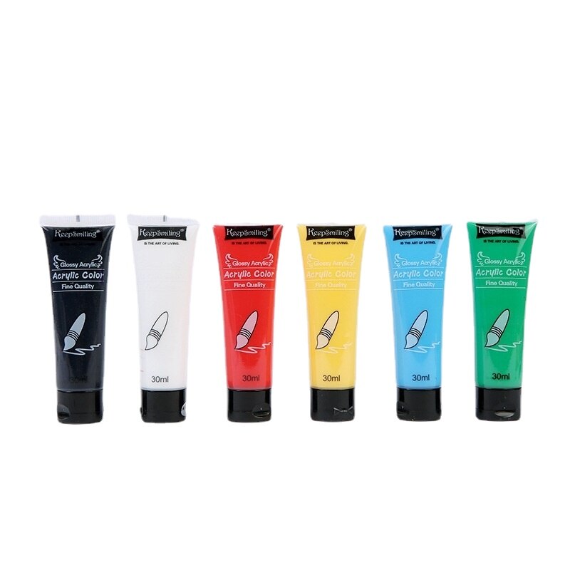 6 Kleuren 30Ml Acryl Verf Set Student Muur Schilderen Keramiek Geschilderd Gips Pop Kinderen Kunst Levert