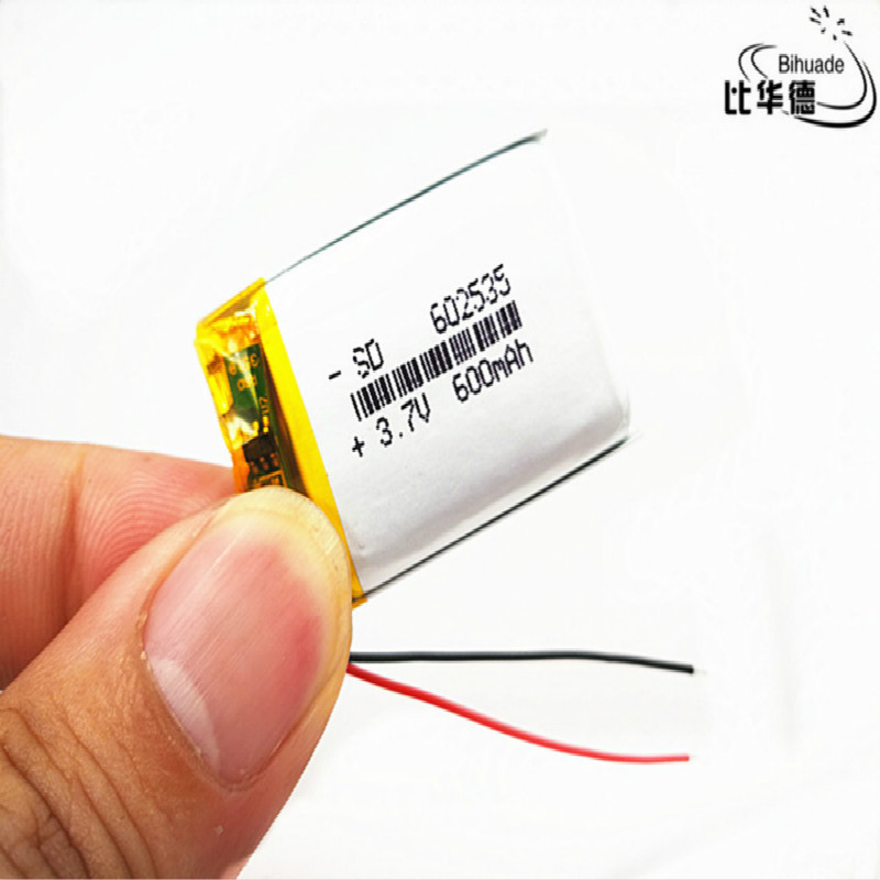 Polymeer lithium-ion batterij 3.7 V, 600mah 602535 062535 CE FCC ROHS MSDS certificering