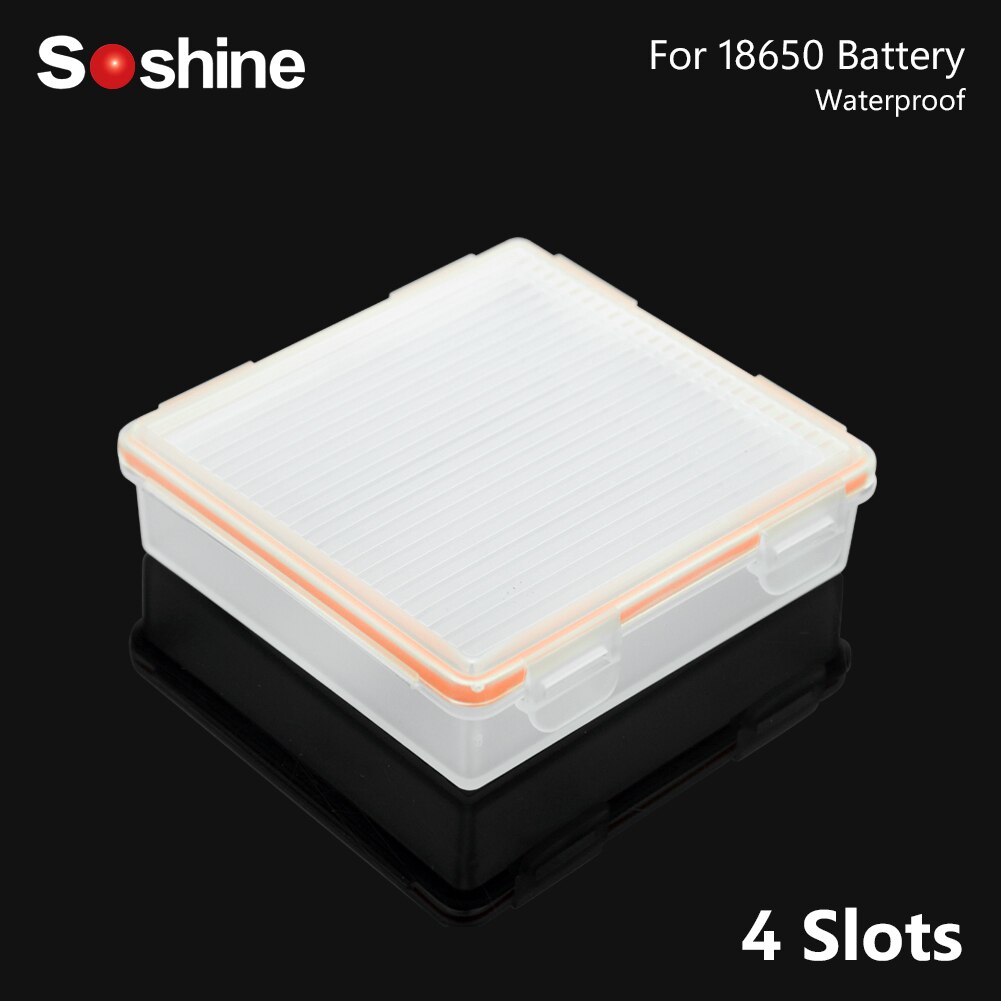 Hard Plastic 18650 Battery Storage Boxes Case Holder With Clip For 1/2/4/8x 18650 4x16340 Rechargeable Battery Waterproof Cases: 4x slots waterproof