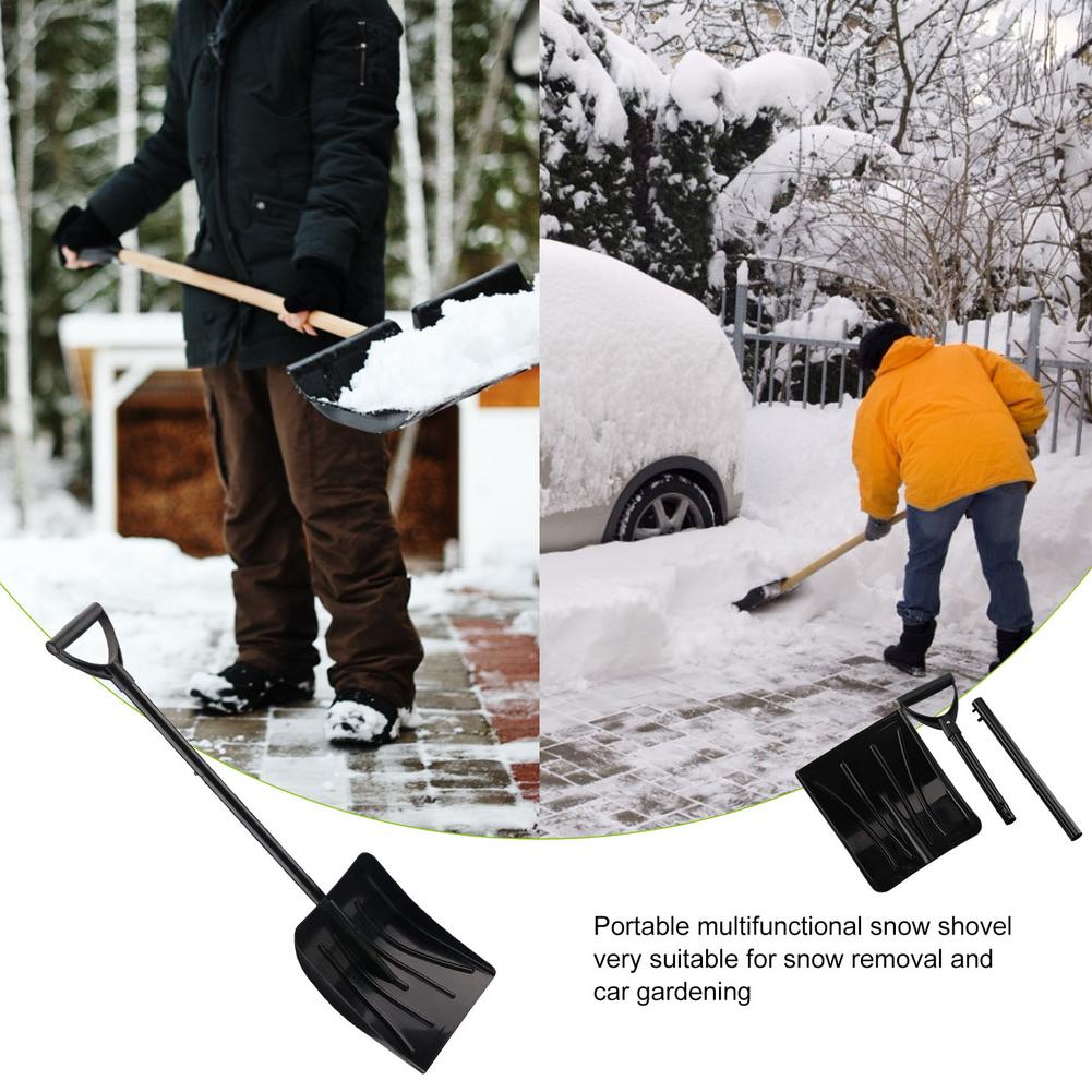 Pelle à neige amovible Portable multifonctionnelle, outil de nettoyage de neige d&#39;hiver robuste avec Exc
