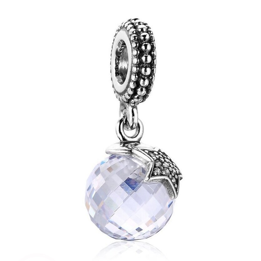 Pendentif à breloques en argent Sterling 925, lanternes en forme de cœur, de lune, d'étoile, de fleur, perles adaptées à un Bracelet de bijoux à la , DIY: 6