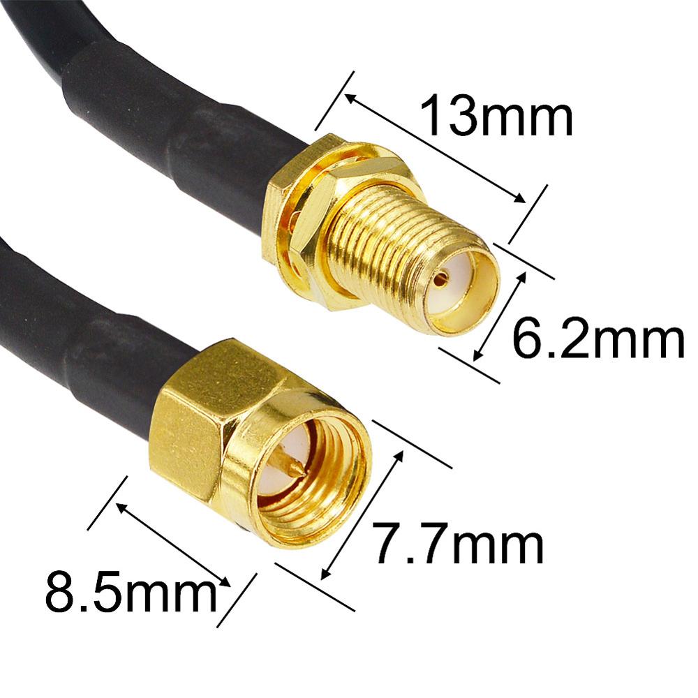 10M SMA Cable Male to SMA Female Antenna Extension Connector RG58