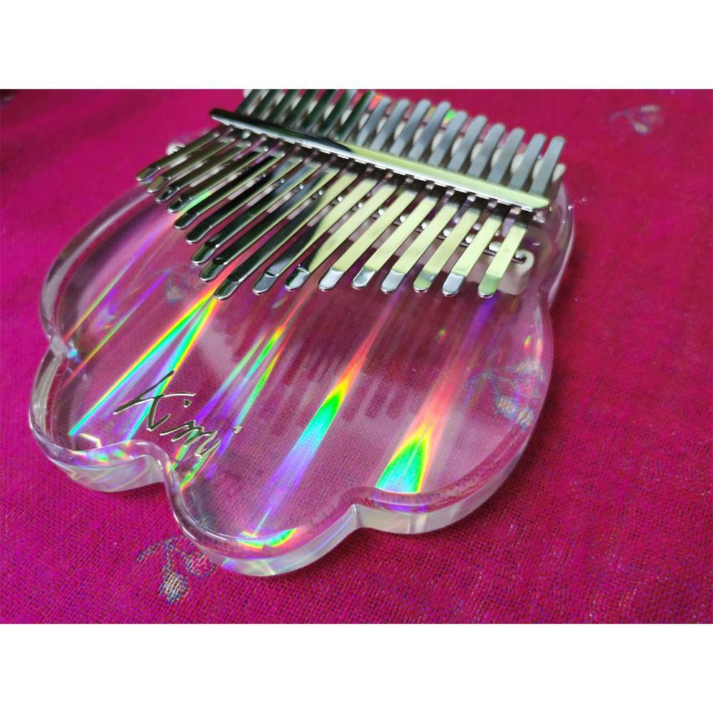 Kalimba Kimi Acrylic 17 Key Transparent Thumb Piano Mbira Sanza with Tuner Hammer Gig Kalimba Finger Keyboard Musical Instrument