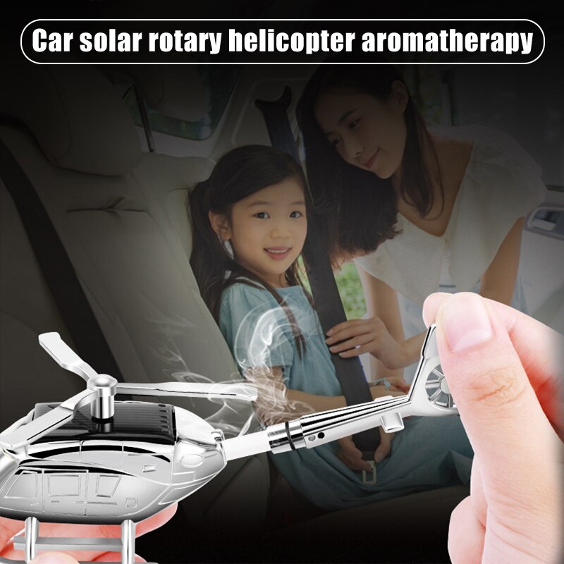 Helicóptero Solar aromaterapia fragante coche y juguete casero decoración para el hogar Oficina Vehículo de viaje NJ88