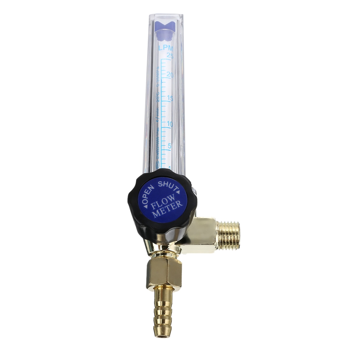 1pc 7mm Barb Argon Flow Meter 1/4PT 0.15 MPA Flow Meter Gas Argon AR/CO2 RegulatorGas Flow Meter Ar Welding