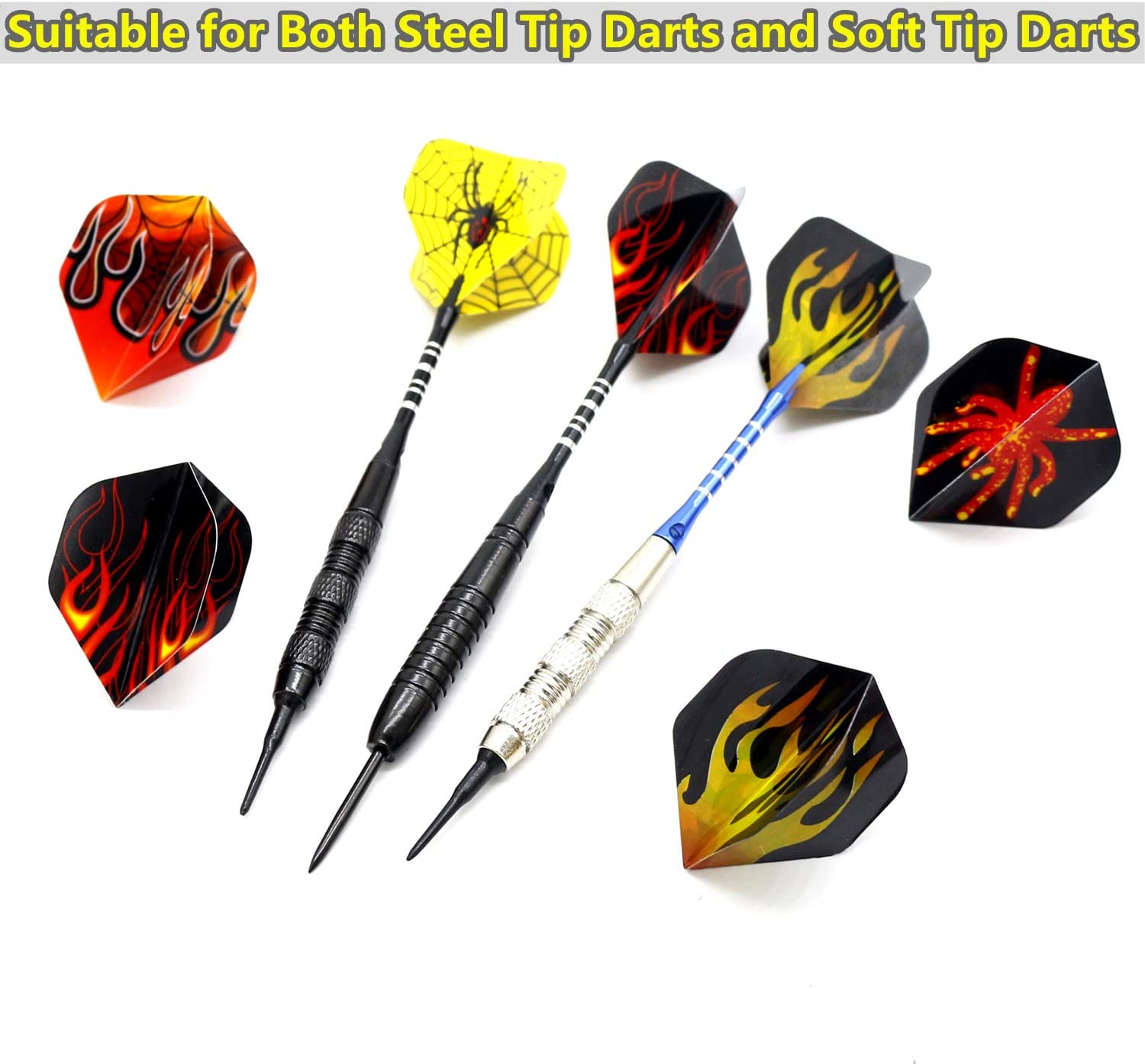 60 Stuks Dart Vluchten Duurzaam Voor Soft Tip Darts En Steel Tip Darts Perfecte Vervanging Accessoires Voor Dart Games