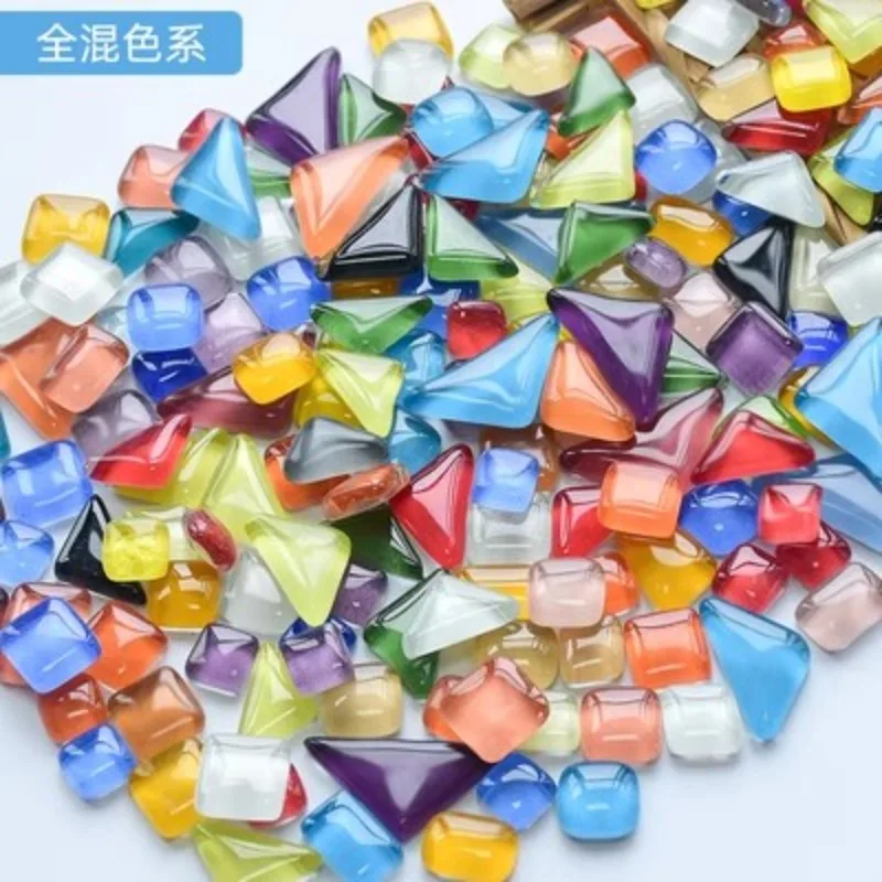 200g Mosaik Dreieck quadratische Glasmosaik fliesen bilden DIY handgemachte freundlicher kreative Dekoration Zubehör Wohn accessoires