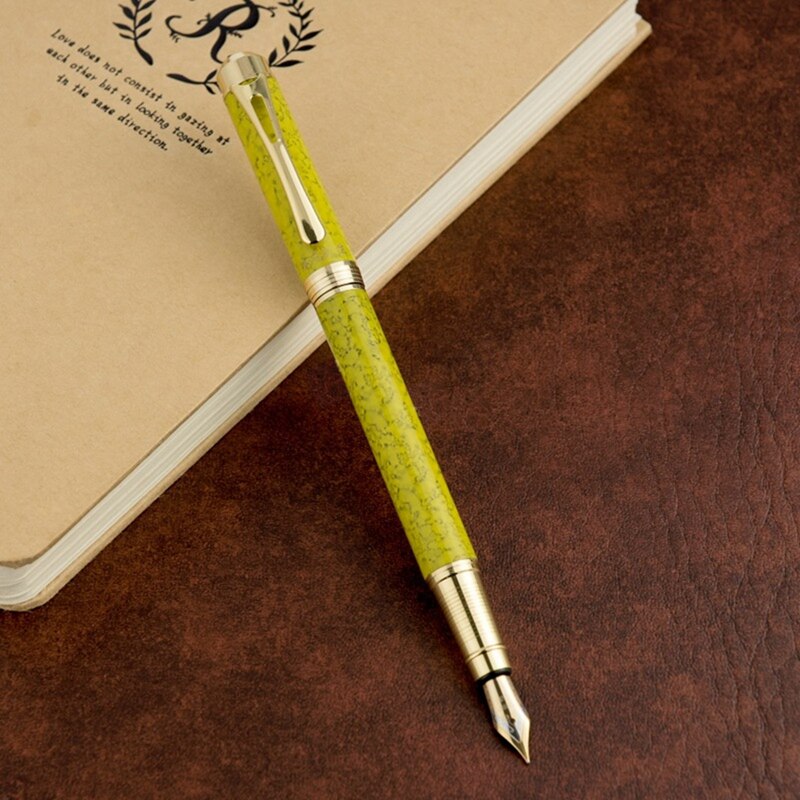 Stylo à plume de luxe coréen de pour écriture, stylo à encre en métal, fournitures scolaires et de bureau, papeterie pour fille