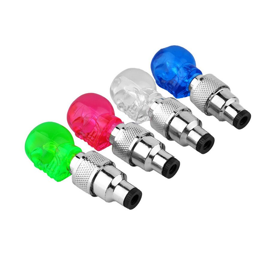 Wasafire – lampe LED néon avec tête de mort pour roue de vélo, avec batterie, bouchon de Valve