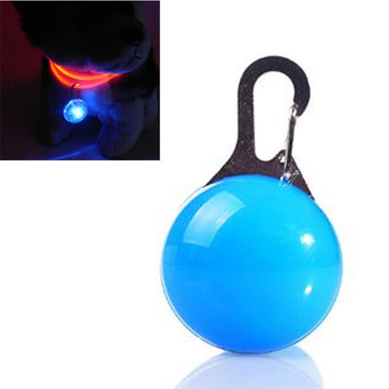 Huisdier nachtveiligheid led zaklamp halsband hond gids lichten gloeiende hanger ketting huisdier lichtgevende heldere gloeiende halsband in het donker 8: Blauw