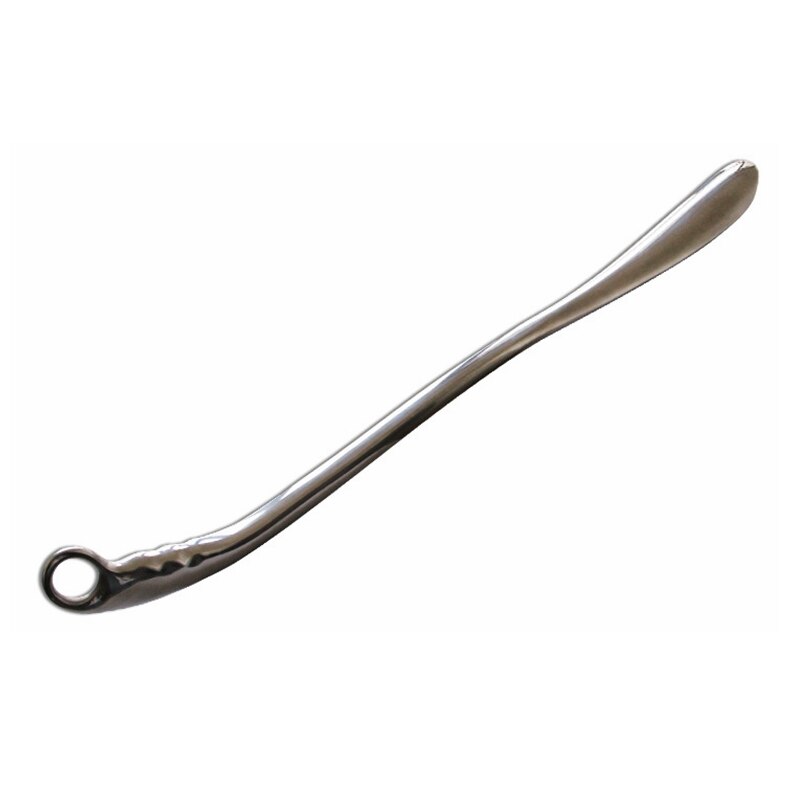 Titanium Alloy Shoe Horn Not Stooped Perforated Comfortable Handle Silver 52CM Simple Portable Home Shoe Lifter