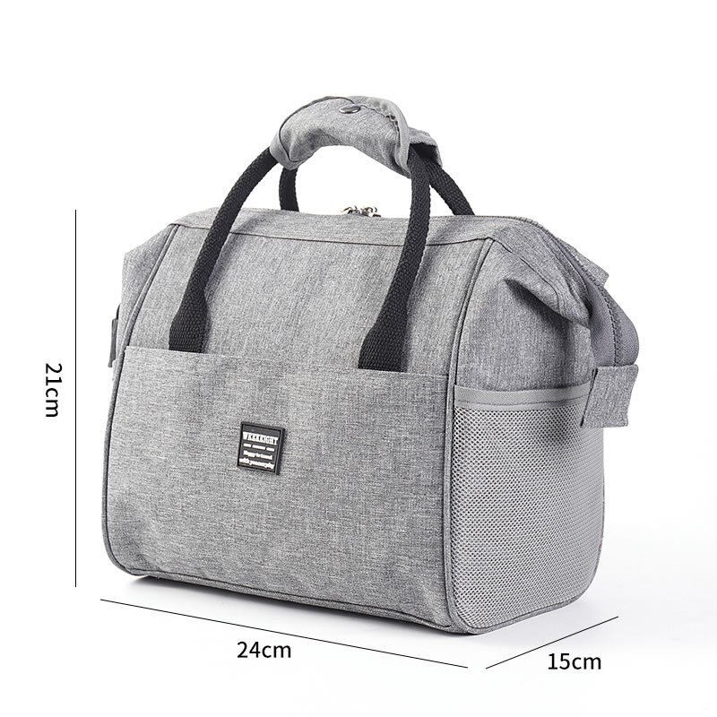 Draagbare Kationische Lunch Bento Isolatie Koude Opslag Verse Werk Voedsel Doos Picknick Fruit Salade Travel Organizer Accessoires: Gray