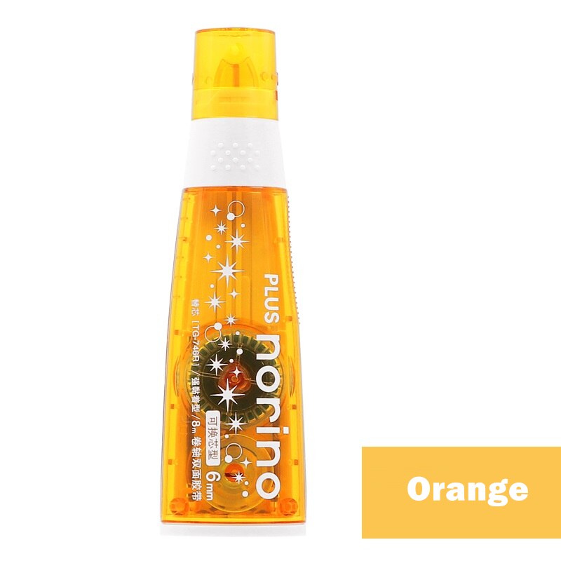 Plus Norino – rouleau de colle Star Point, adhésif Double face Portable, corps de couleur Transparent, pour Album journal Photo sûr F185: Orange