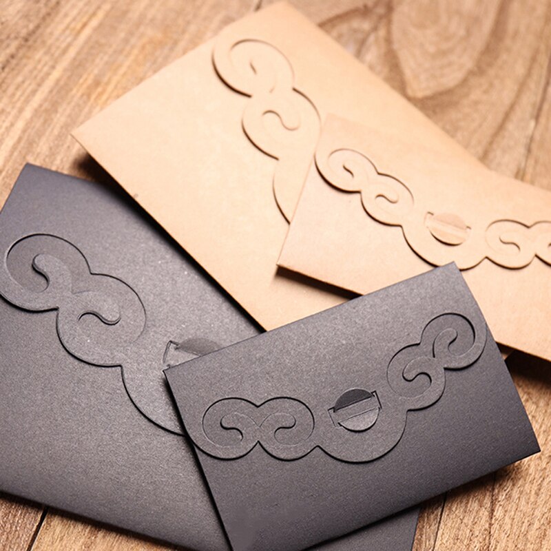 20PCS/Pack Hollow Out Kraft Paper Thicken Envelopes for Birthday Christmas Wedding Writing Paper Stationery