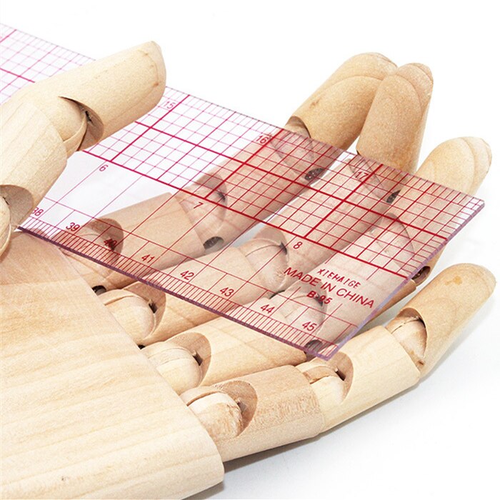 Règle droite, tailleur pour couture plastique, 45cm, 18 pouces partagée, Double face, métrique, règles droites, outil Transparent, Patchwork, tissu