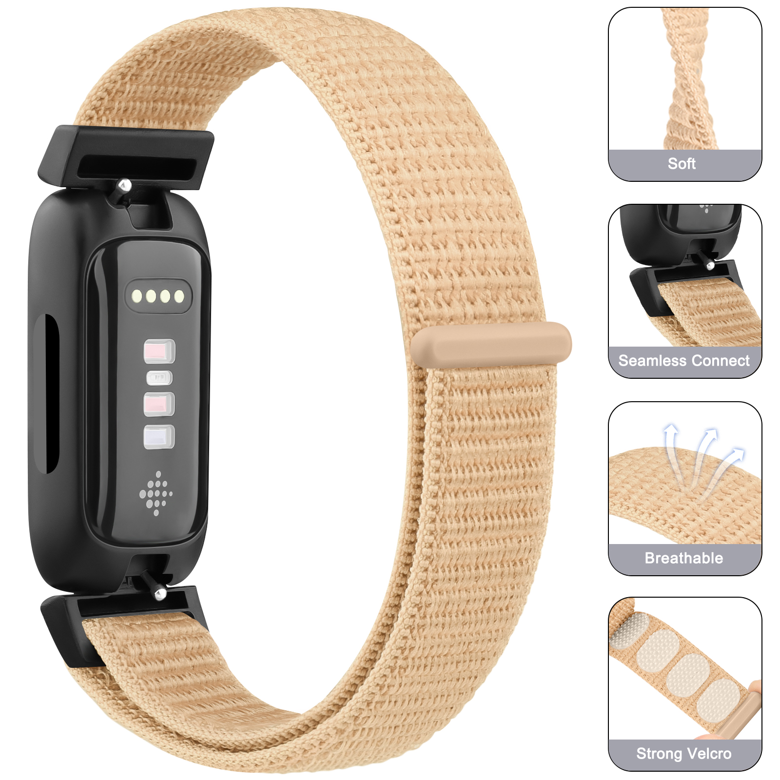 Correa de nailon para reloj Fitbit Inspire 3, repuesto ajustable, accesorios de pulsera, reloj inteligente deportivo