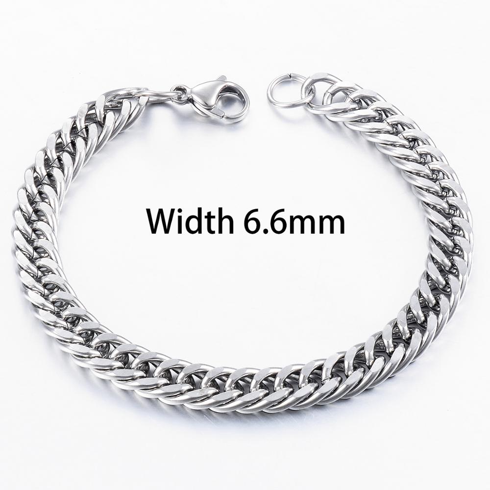 Men's Stainless Steel Cuban Bracelet Hip-Hop Jewelry