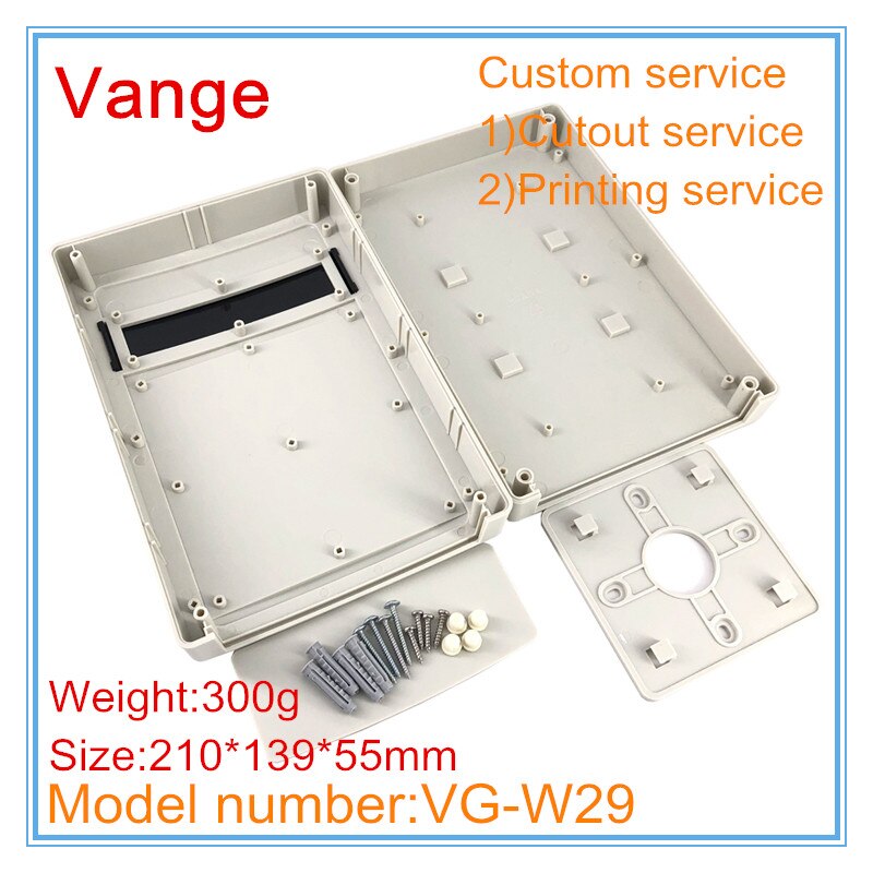 1pcs/lot wall-mounted enclosure junction box 210*139*55mm ABS plastic instrument housing for access control product