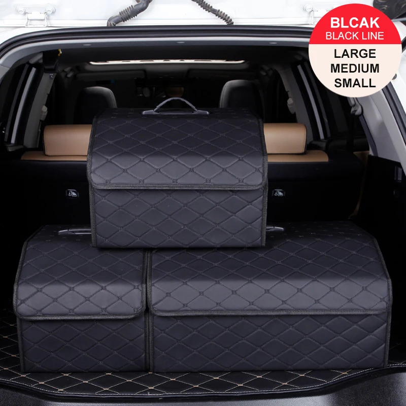 Kofferbak Organizer Box Grote capaciteit Auto Multifunctioneel gereedschap Opbergtas Opbergen Opruimen Leer Opvouwbaar voor noodgevallen
