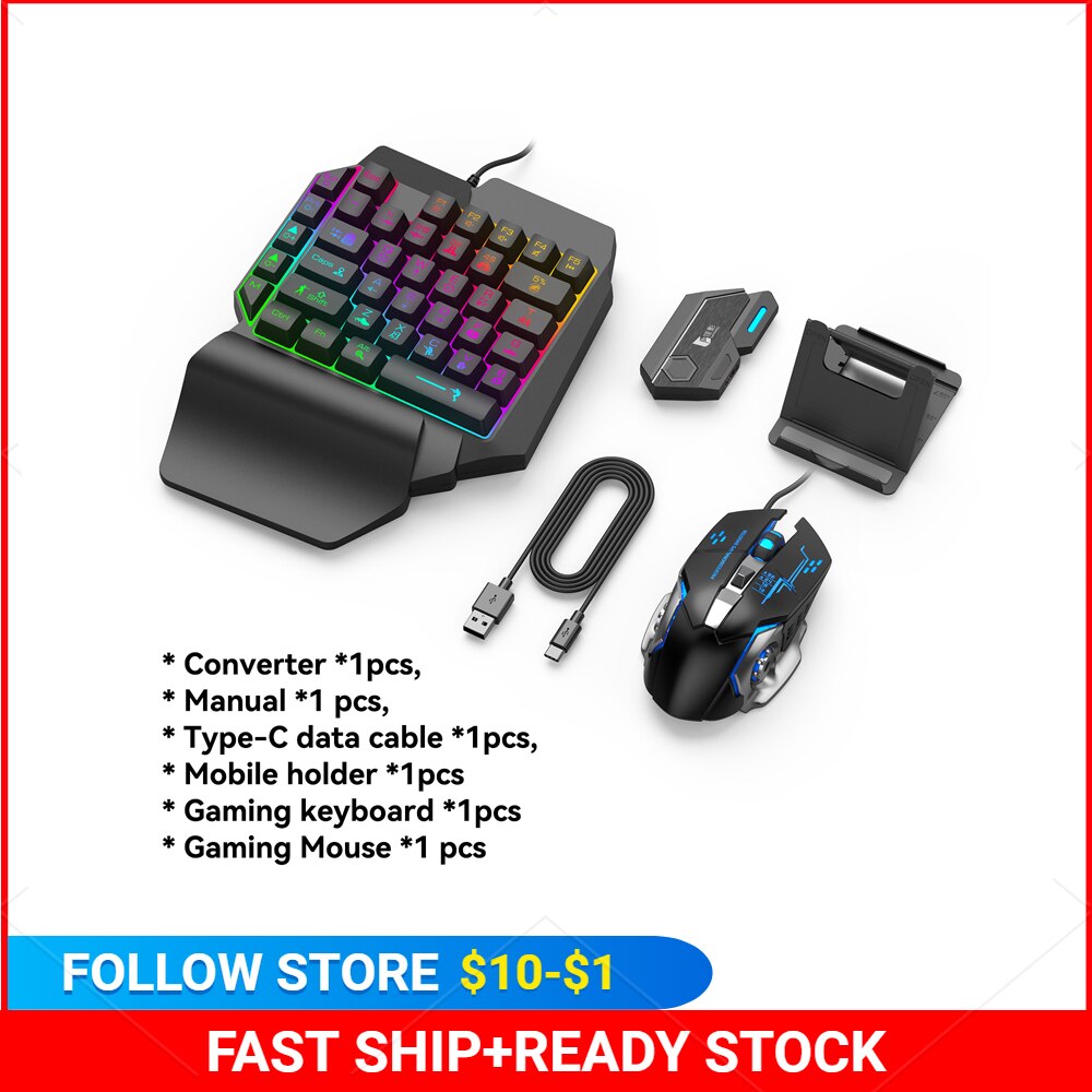 Mobile Game Converter Keyboard Mouse Set / Single Converter Bluetooth-compatible 5.0 Adapter Converter