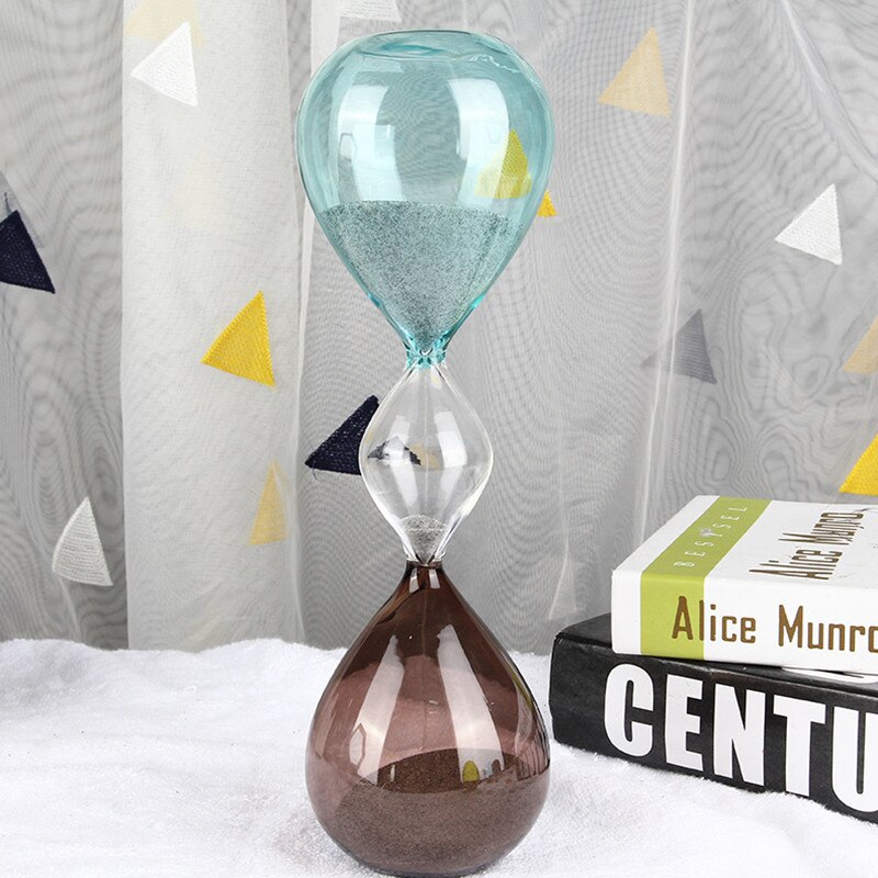 Unique Desgin Three Sections Tricolor Hourglass 30 Minutes Timer Glass Time Management Tool Desk Sand Clock Ornaments Crafts