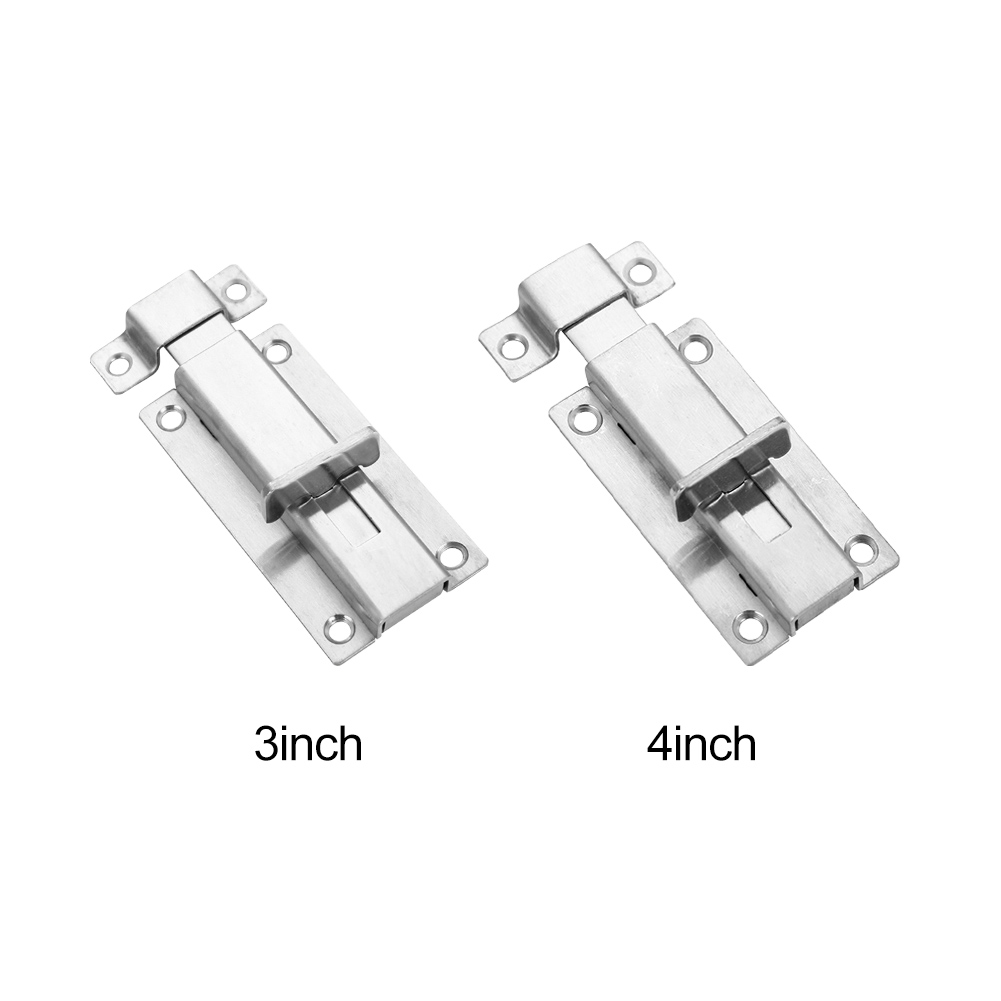 2pcs Door Latch Sliding Bolts Cabinet Window 3inch 4inch Security Heavy Duty Stainless Steel Hardware Easy Install Home Gate
