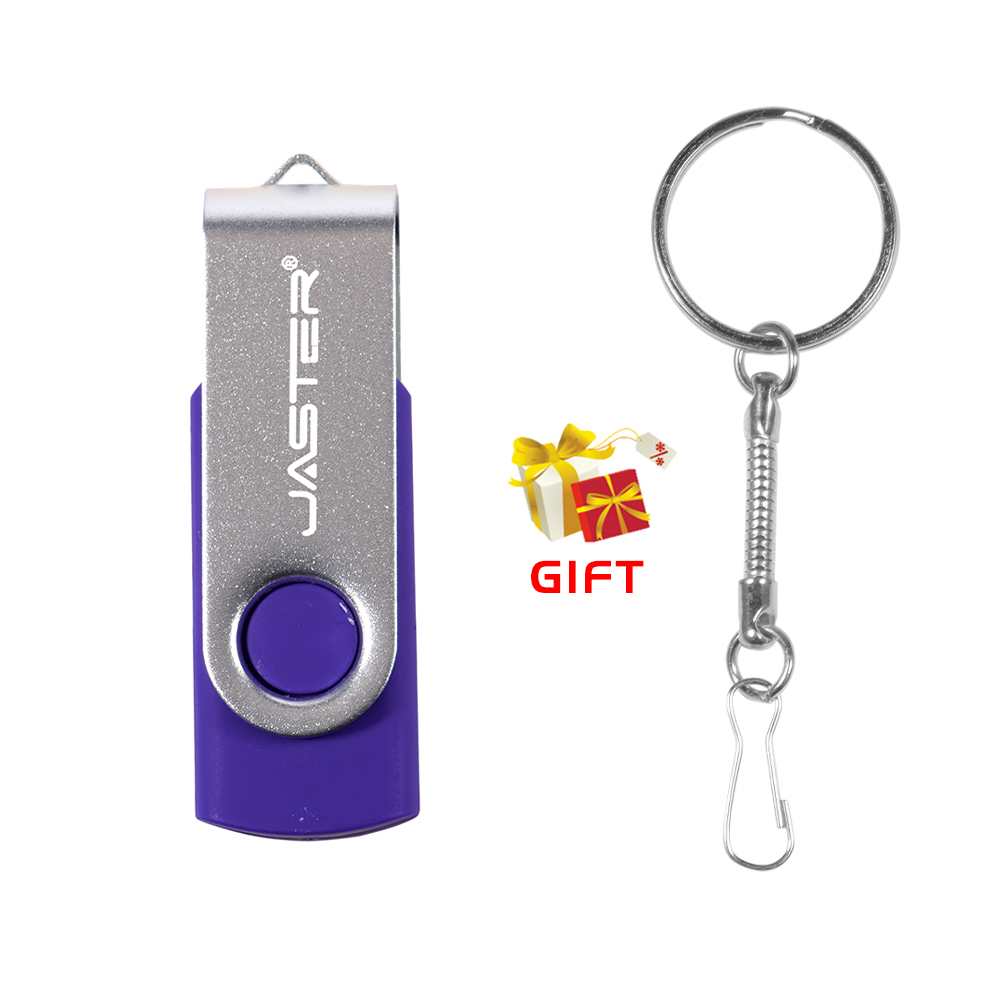 JASTER Rotatable Colorful USB 2.0 Flash Drive 128GB Memory Stick 64GB Silver Clip Pen Drive 32GB U Disk 16GB 8GB: black / 32 GB