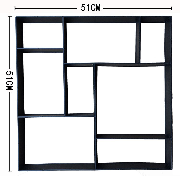 Cement floor modeling tools floor tiles DIY pavement mold garden decor garden decoration artificial grass carpet: Mold-3