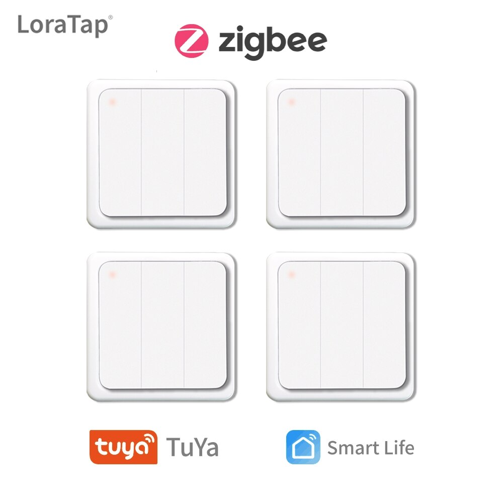 Tuya Smart Life ZigBee Wireless Wall Switch 3 Gangs Remote Portable Tuya Zigbee Gateway Required No limit to Control Home Device