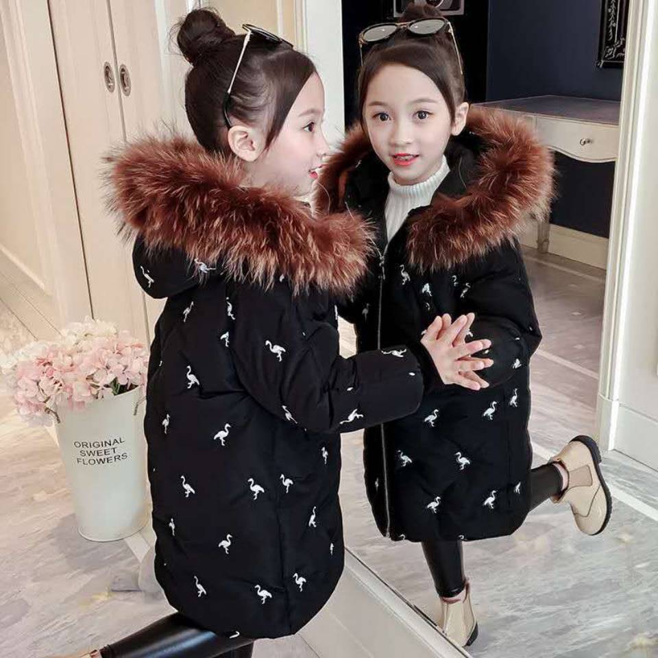 Girls Down Jacket Russia Winter Clothing Kids Warm Thick Coat Windproof Coats For 4-13 Year Girl Outerwear