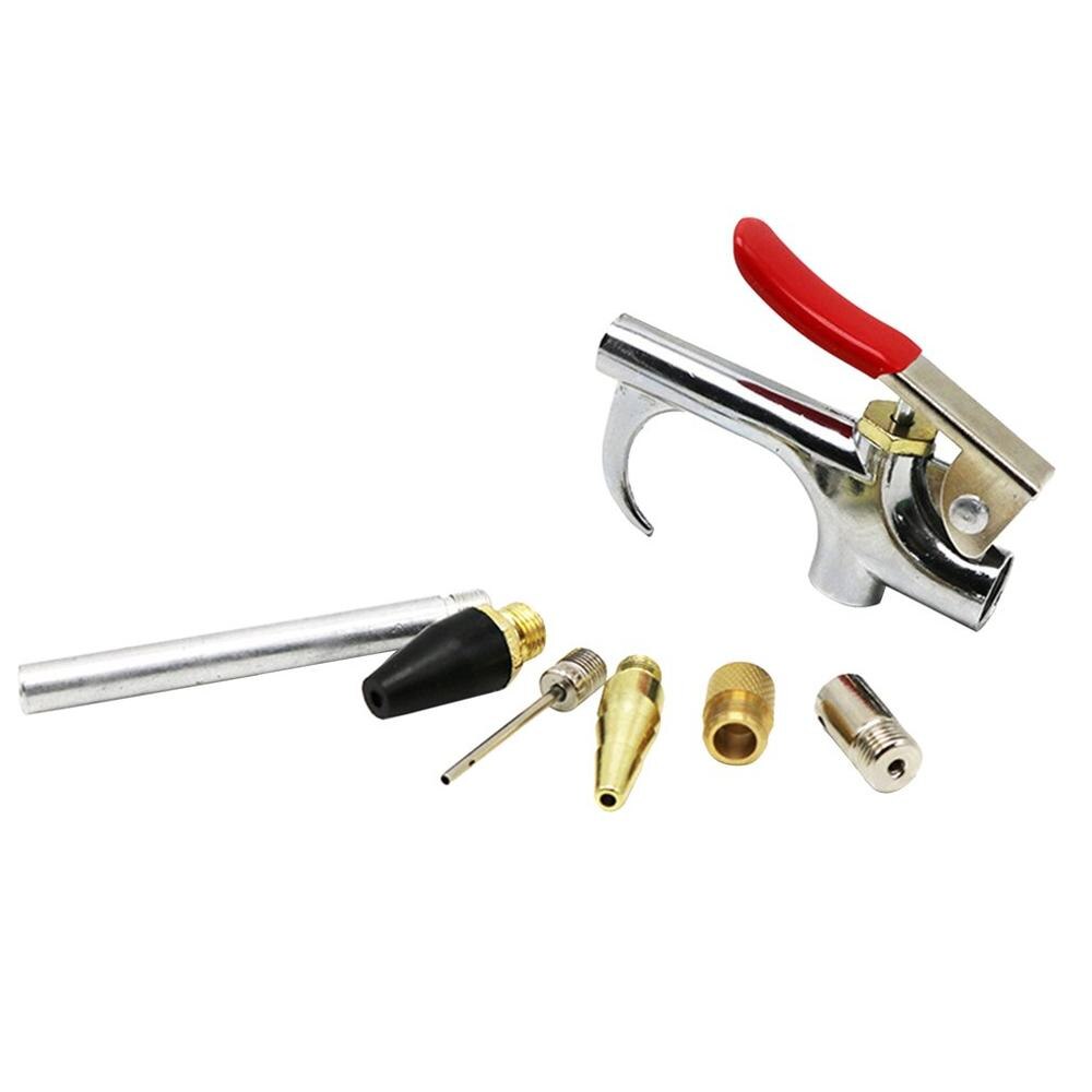 5Pcs/7Pcs Air Compressor Tools Kit Air Blow Gun Set with 5 Interchangeable Nozzles and Over-Sized Trigger Tool Set: 7pcs