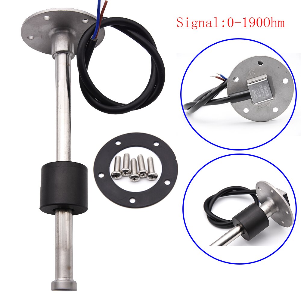 0-190ohm Kraftstoff Niveau Sensor mit 52MM Kraftstoff Manometer Rot Hintergrundbeleuchtung E-F Öl Flüssigkeit Tank Kraftstoff Ebene Anzeige 150MM 200MM 250MM 300MM
