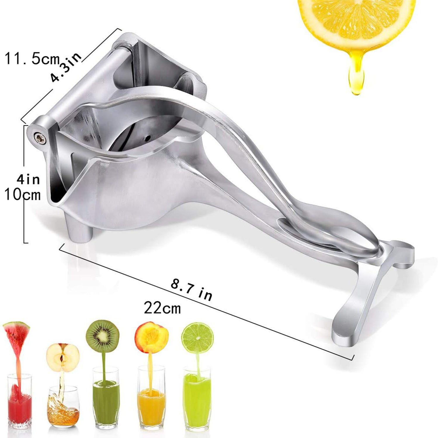 Manual Juice Squeezer Pomegranate Orange Lemon Sugar Cane Juice Kitchen Fruit Tool Aluminum Alloy Hand Pressure Juicer