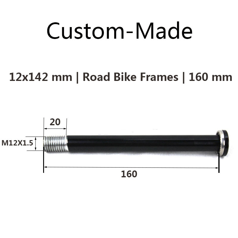 Rear Thru Axle 12X142 length 158 160 164 170 mm thread pitch 1.5 mm biycle Custom-Made thru axle