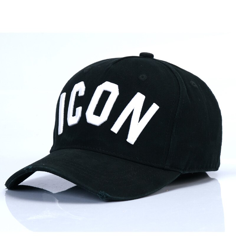 DSQICOND2 Brand Summer style ICON Letter Cotton Mens Baseball Cap Women Snapback Hat DSQ2 Hat Dad Hat Cotton Bone Trucker Cap: Style A