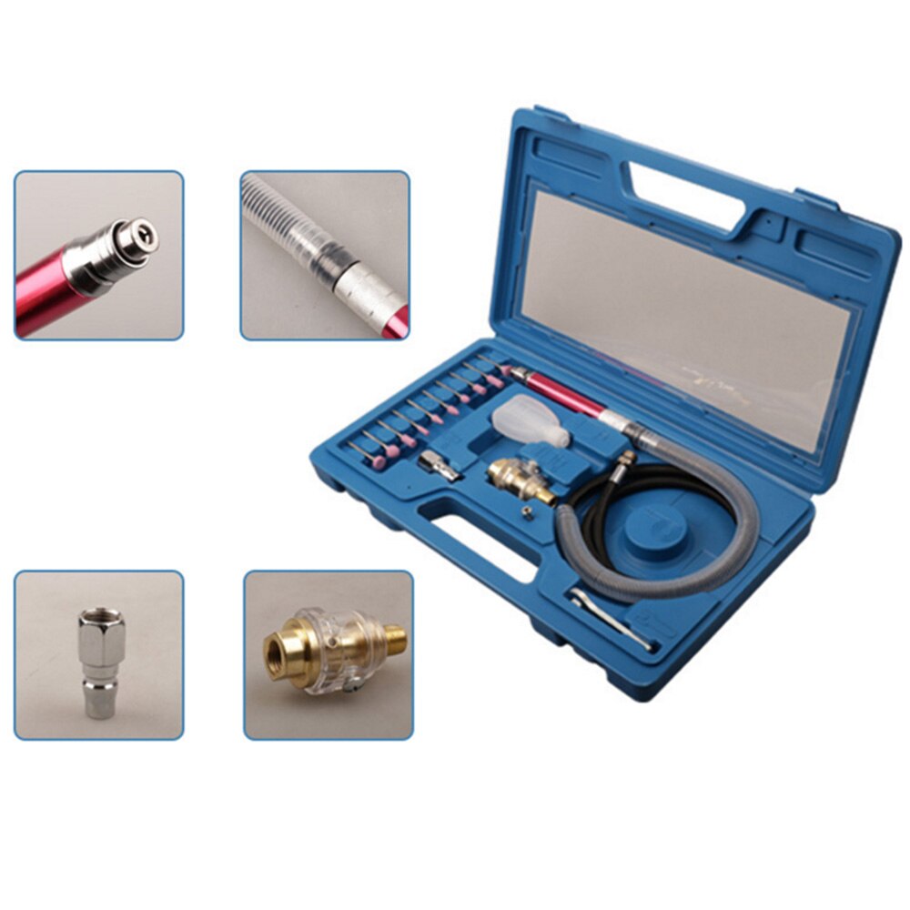 16pcs High-Speed Air Micro Die Grinder Kits Mini Pencil Polishing Engraving Tool Grinding Cutting Pneumatic Tools