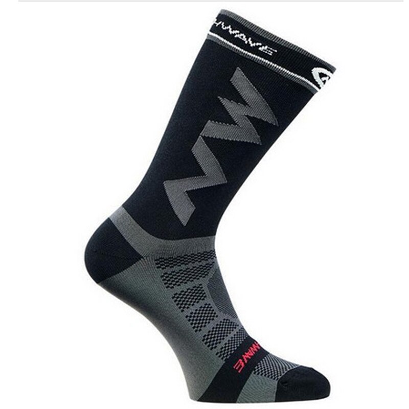 Cycling Socks Men Women Outdoor Quick Dry Socks Running Hiking Training Sports Socks Basketball Soccer Socks: Gray Black