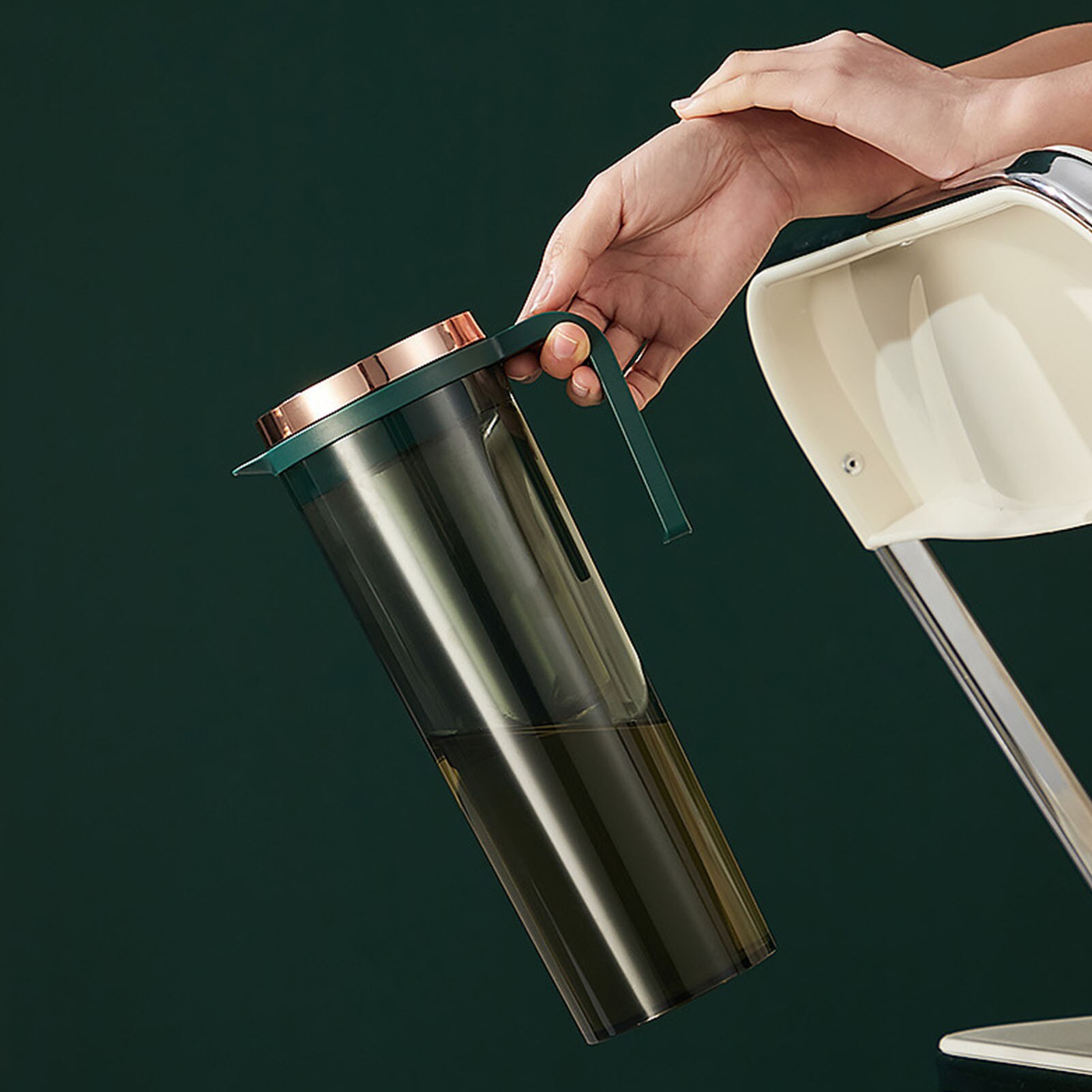 2.5L Cold Water Bottle Kitchen Kettle Jars With Filter Water Pitcher Coffee Tea Pot Transparent Decanter Jug