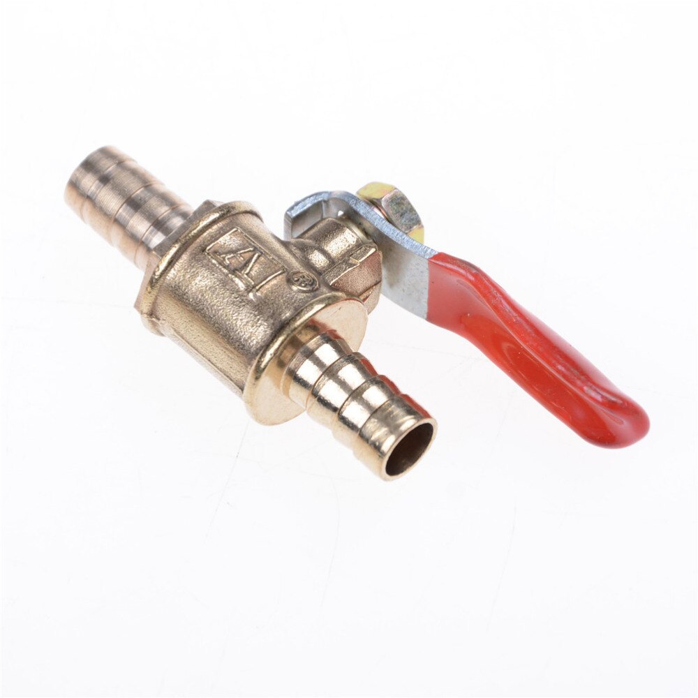1PC Brass Water/Air Gas Fuel Line Shut-off Ball Valve 5/16" Hose Barb Inline Simple Operation 8mm Motorized Ball Valve 3 Sizes