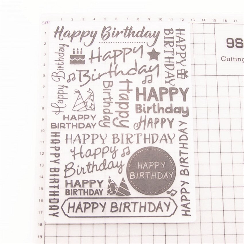 12.8 x 17.6cm tekstpregede kartlegger plast dunke scrapbooking mal fondant innrykk kake fotoalbum kort lage